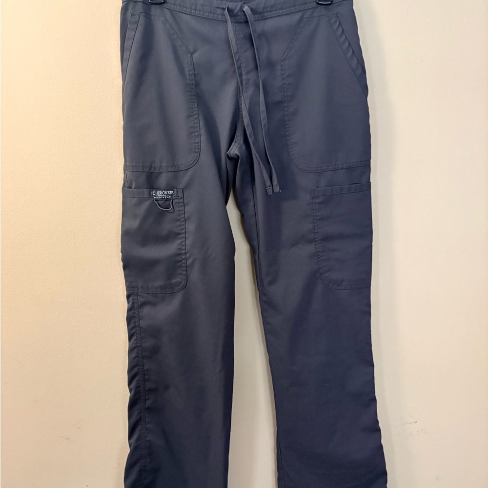 Cherokee workwear women’s pewter, gray scrub Cargo Pants ww120